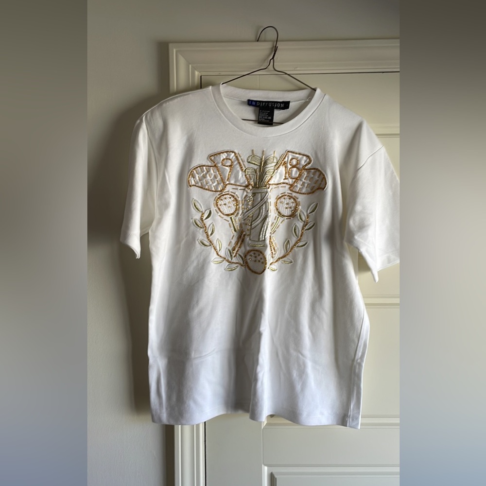 Vintage Golf Tennis Beaded shirt I. B. DIFFUSION